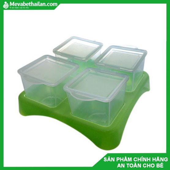 Hộp đựng đồ ăn dặm cho bé Ami Thái Lan 80ml ( 4 hộp) AM55505