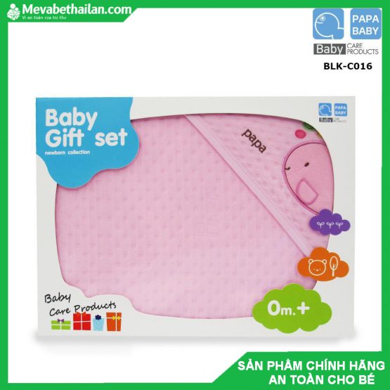 Khăn cuốn cho bé Papa Thái Lan ( có mũ trùm 76x92cm ) BLKC016
