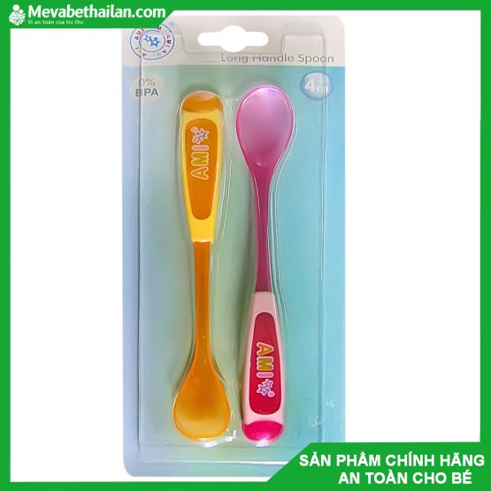 Thìa ăn cho bé Ami Thái Lan ( bộ 2 chiếc ) AM55202 Thìa ăn cho bé Ami Thái Lan ( bộ 2 chiếc ) AM55202